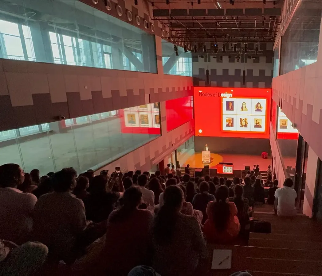 Tejj speaking on the Future of Generative Design at T-Hub Hyderabad