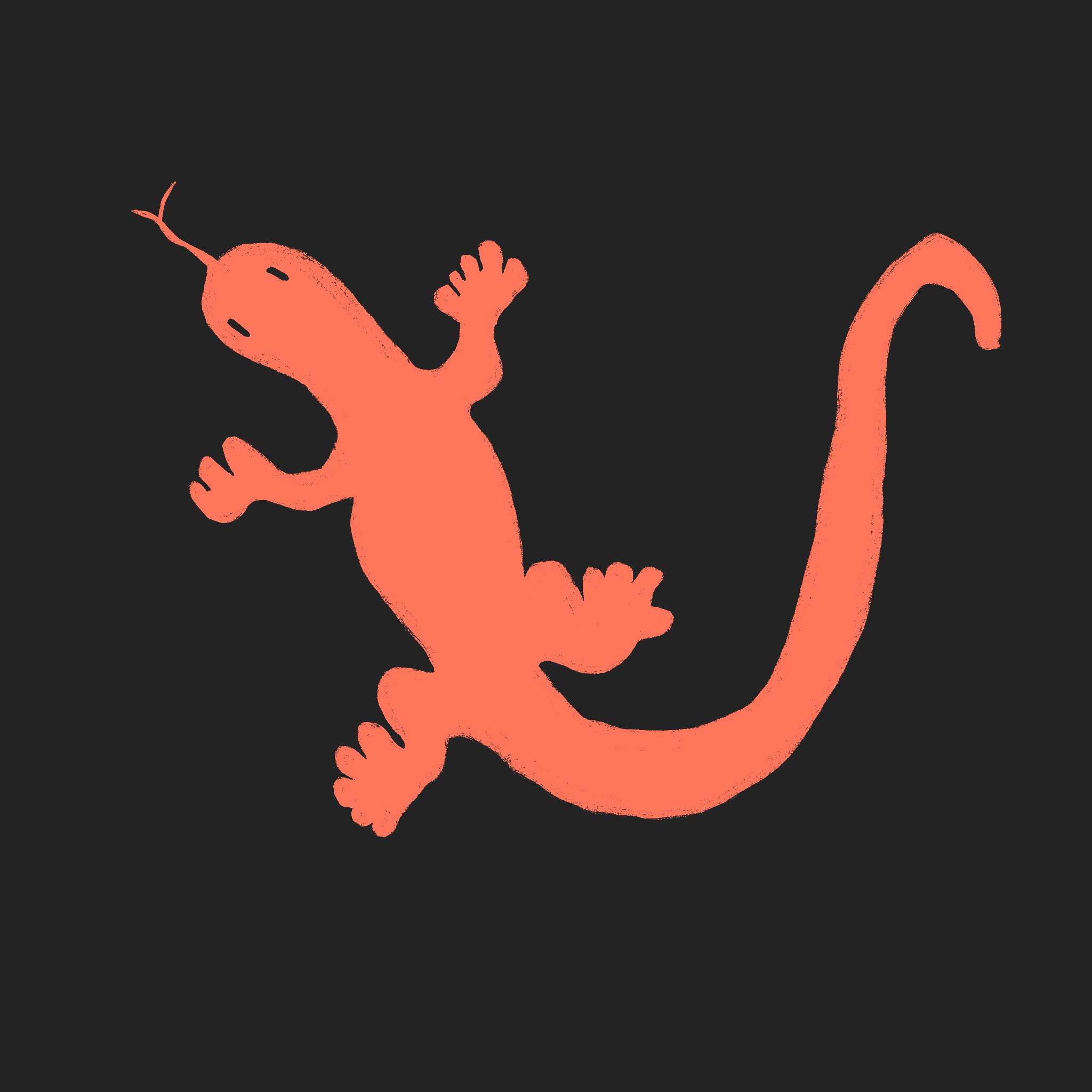 Lizard sketch — Tejj's symbol of adaptability