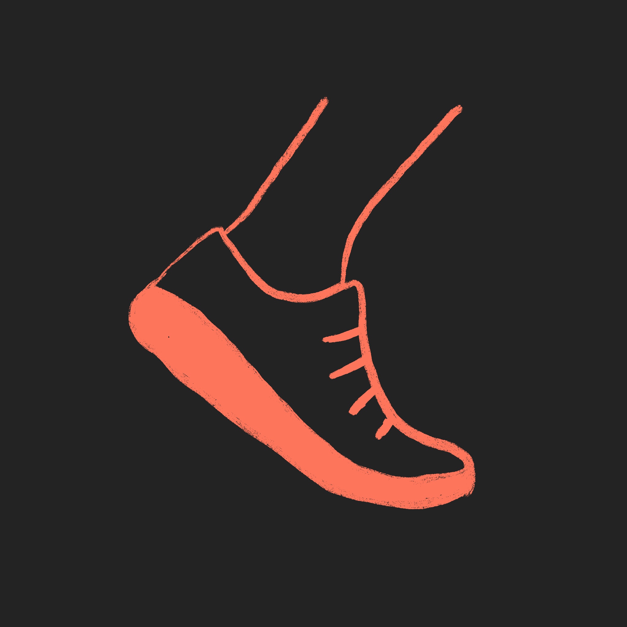 Running shoes — where Tejj does his best creative thinking